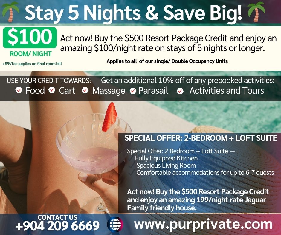Promotion deal at Pur Private Suites in San Pedro Belize